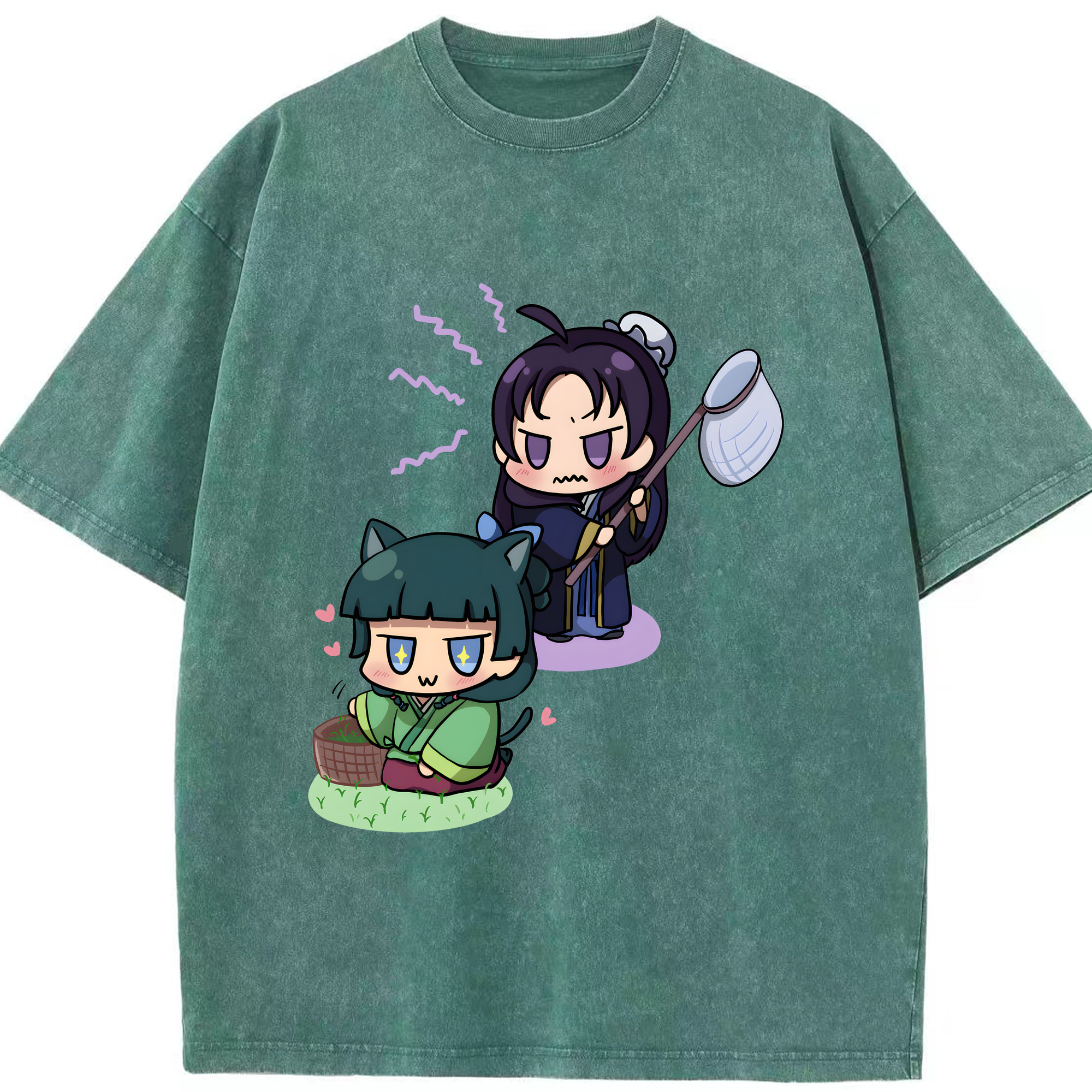 （画像用） 薬屋のひとりごと The Apothecary Diaries 綿100% ヴィンテージ風 半袖Tシャツ（フロントプリント）